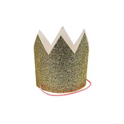 MERI MERI Gold Mini Glittered Crowns, 1 EA