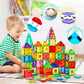 Dopyye Magnetic Building Tiles for Kids, 100 PCS Magnetic Blocks with Storage Bag, Magnet Tiles STEM Educational Stacking Toys Gift for Toddler Ages 3