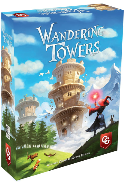 Capstone Games Wandering Towers Strategy Board Game for 1-6 Players, Magical Tower Movement and Tactical Planning, Competitive and Replayable Fantasy