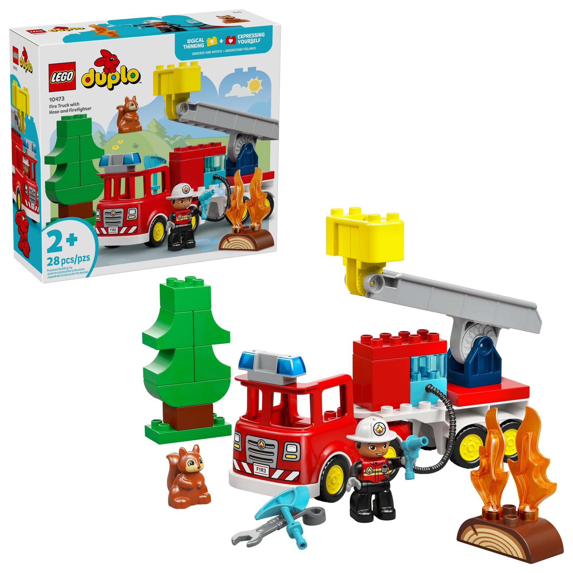 LEGO DUPLO Fire Truck with Hose and Firefighter 10473