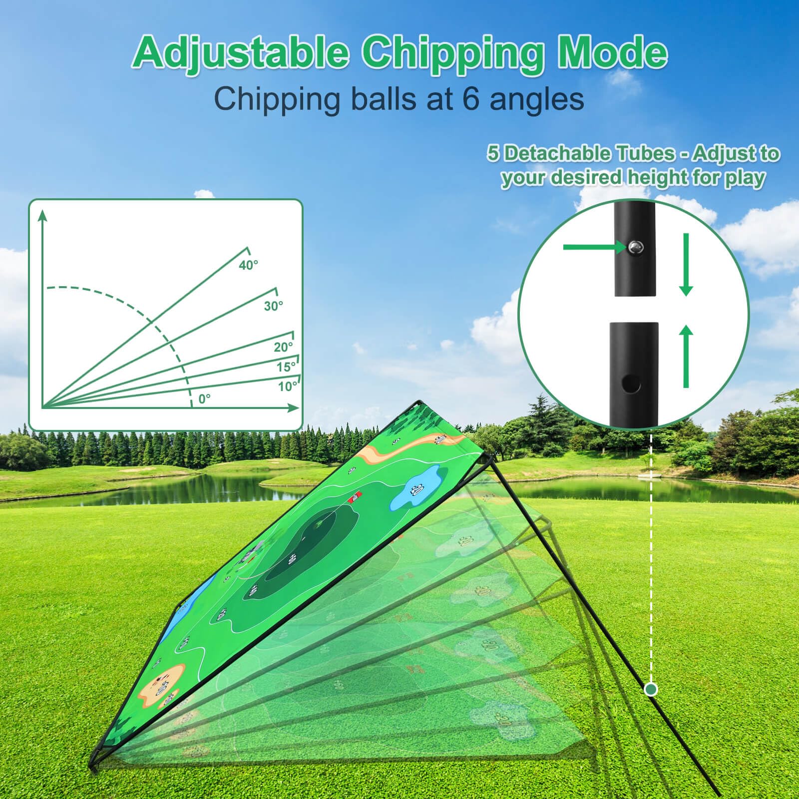 KEMLDIVS Golf Chipping Game Set, 71"x71" Sticky Golf Game with Sticky Balls