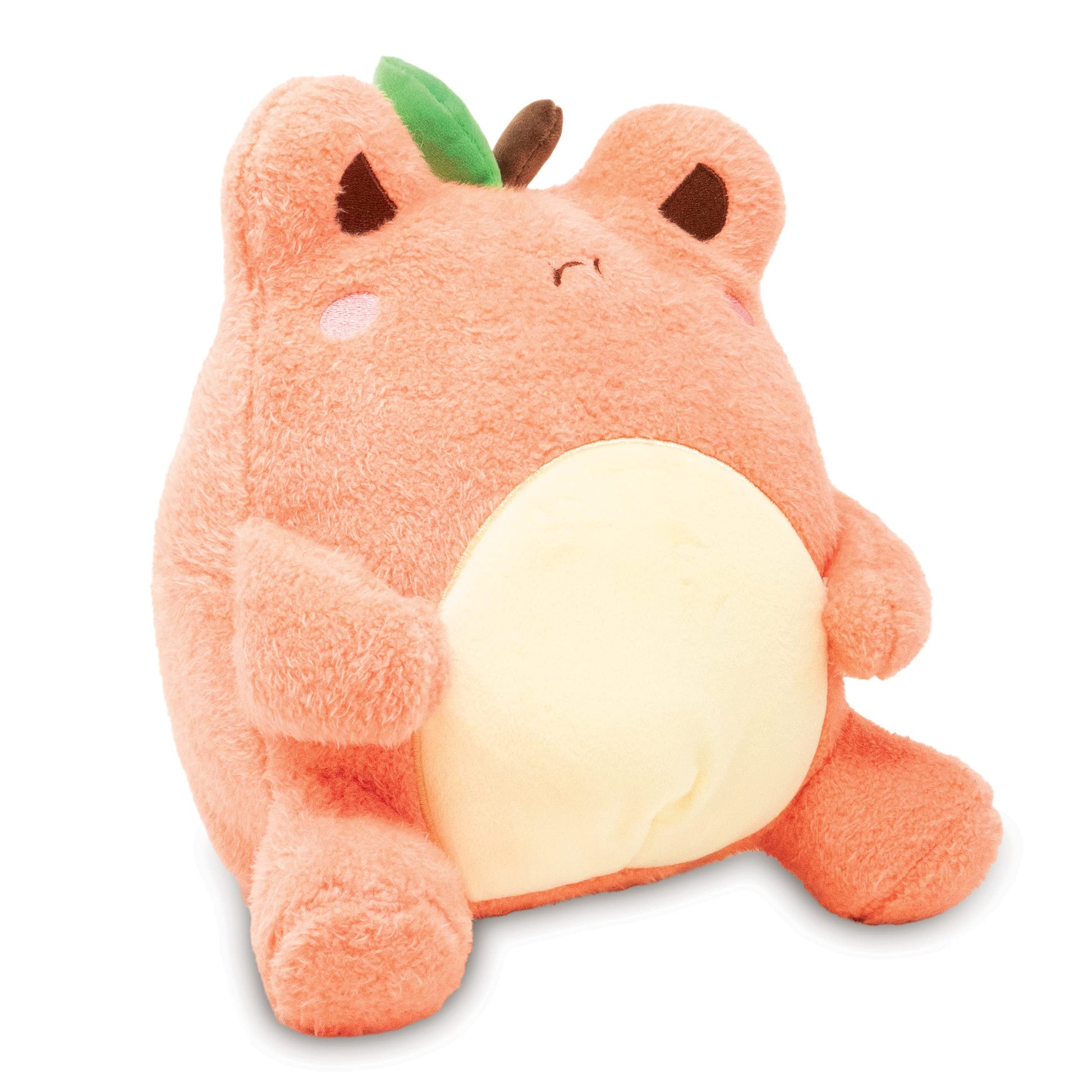 Cuddle Barn PlushGoals - Peach Wawa | Super Soft Cute Kawaii Froggie Dressed As Fruit Collectible Stuffed Animal Plush Toy, 9 inches