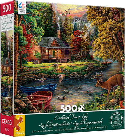 Ceaco - Enchanted Forest Lake - 500 Piece Jigsaw Puzzle for Adults