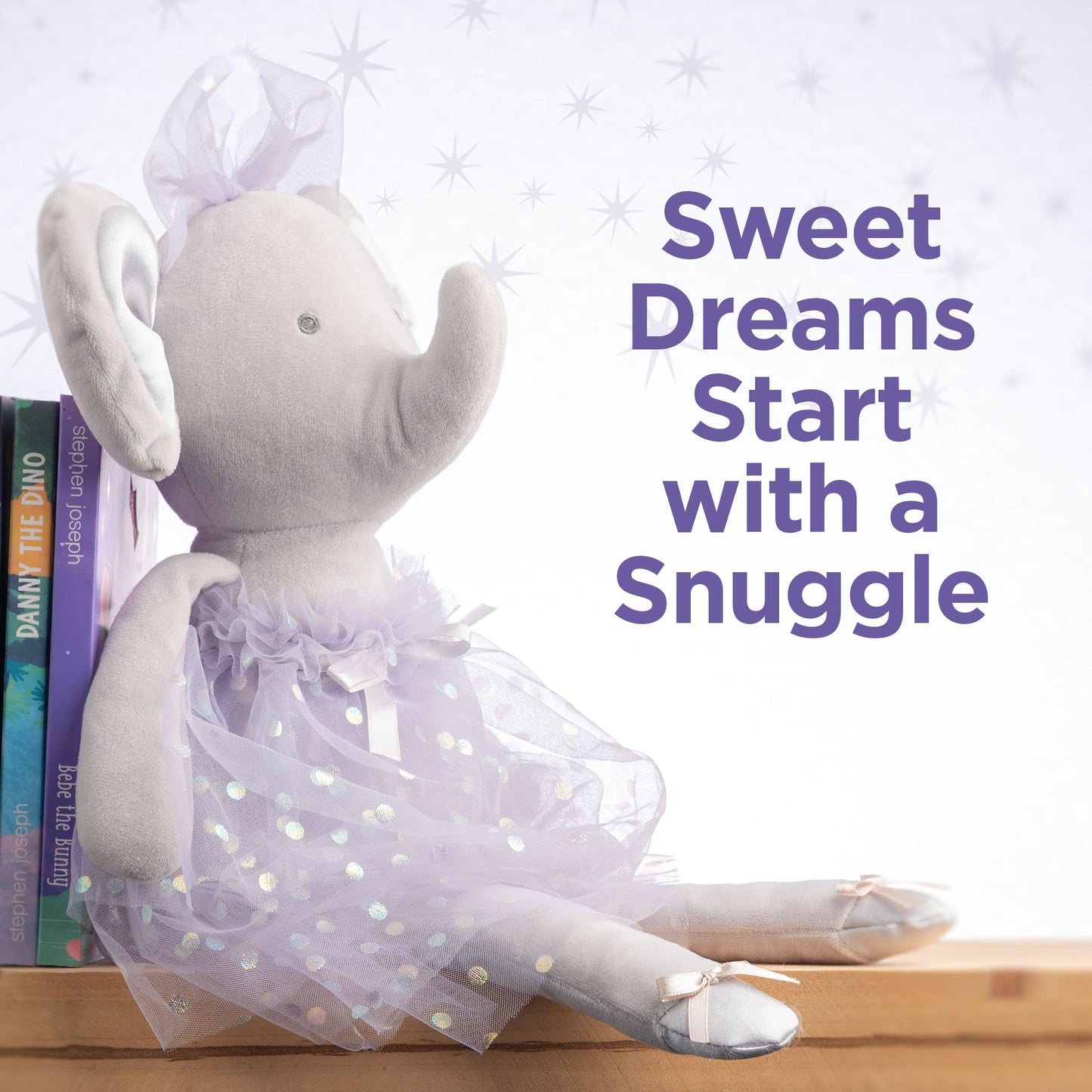 Stephen Joseph, Stuffed Animal Toy 11 inches, Small Super Soft Plush Doll, Toys for Baby, Toddler, Kids, Ellie Elephant