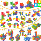 KUTOI Building Blocks - 100-piece Kids Builders Blocks Set with Storage Bag - Interlocking Building Blocks for Toddlers and Kids - Fun and Educational