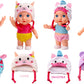 POCO DIVO Unicorn Baby Hat Cherub Doll, 6-inch Cute Toddler Girls Boys with Cartoon Beanie, Happy Newborn Infant Toy Kid wear Animal Cap