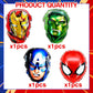 Superhero Balloons Set, 4 Piece Superhero Theme Party Decoration for Kids Boys Girls Birthday Supplies