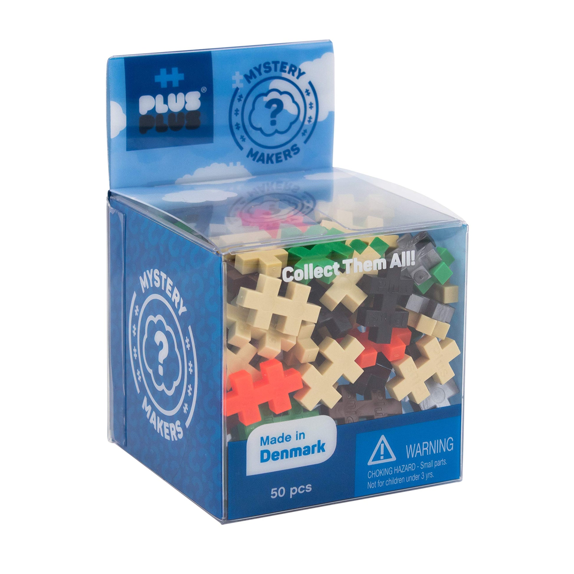 Plus Plus Set of 3 Mystery Makers - Robots, Bundle 1 - Construction Building Stem Toy, Interlocking Mini Puzzle Blocks for Kids