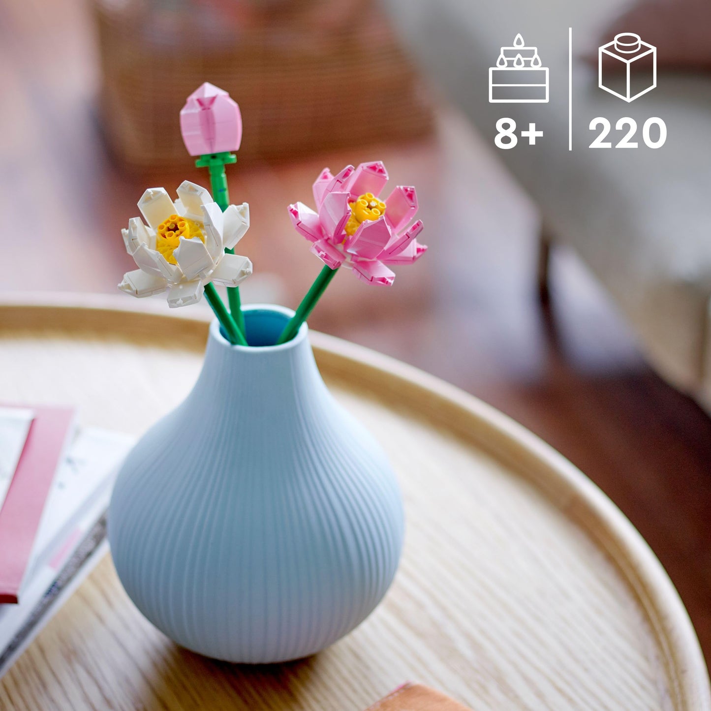 LEGO Lotus Flower - Building Toy for Kids, Girls & Boys, Ages 8+ - Artificial Lotus Flowers for Home Decor & Display - Creative Gift Idea for Her