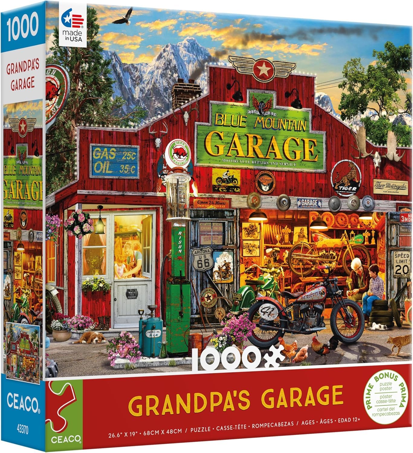 Ceaco - Grandpa's Garage - 1000 Piece Jigsaw Puzzle for Adults