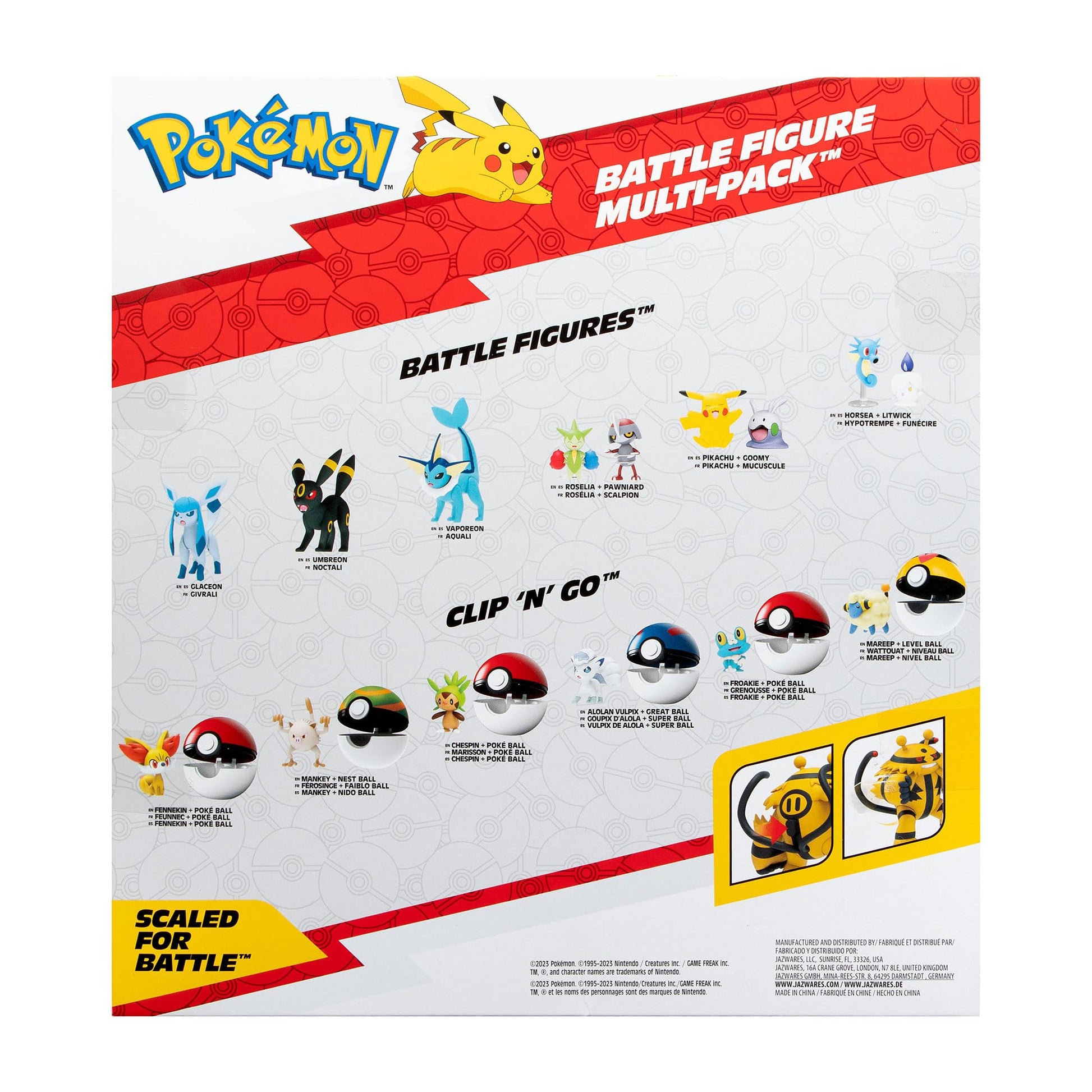 Pokémon Battle Figure 10 Pack - Nine 2-inch Battle Figures and One 4.5-inch Battle Figure