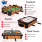 Point Games 3 in 1 Small Multi Game Set, Foosball, Air Hockey, Table Tennis - Portable Mini Arcade Table for Easy Carry - Perfect Arcade Gift