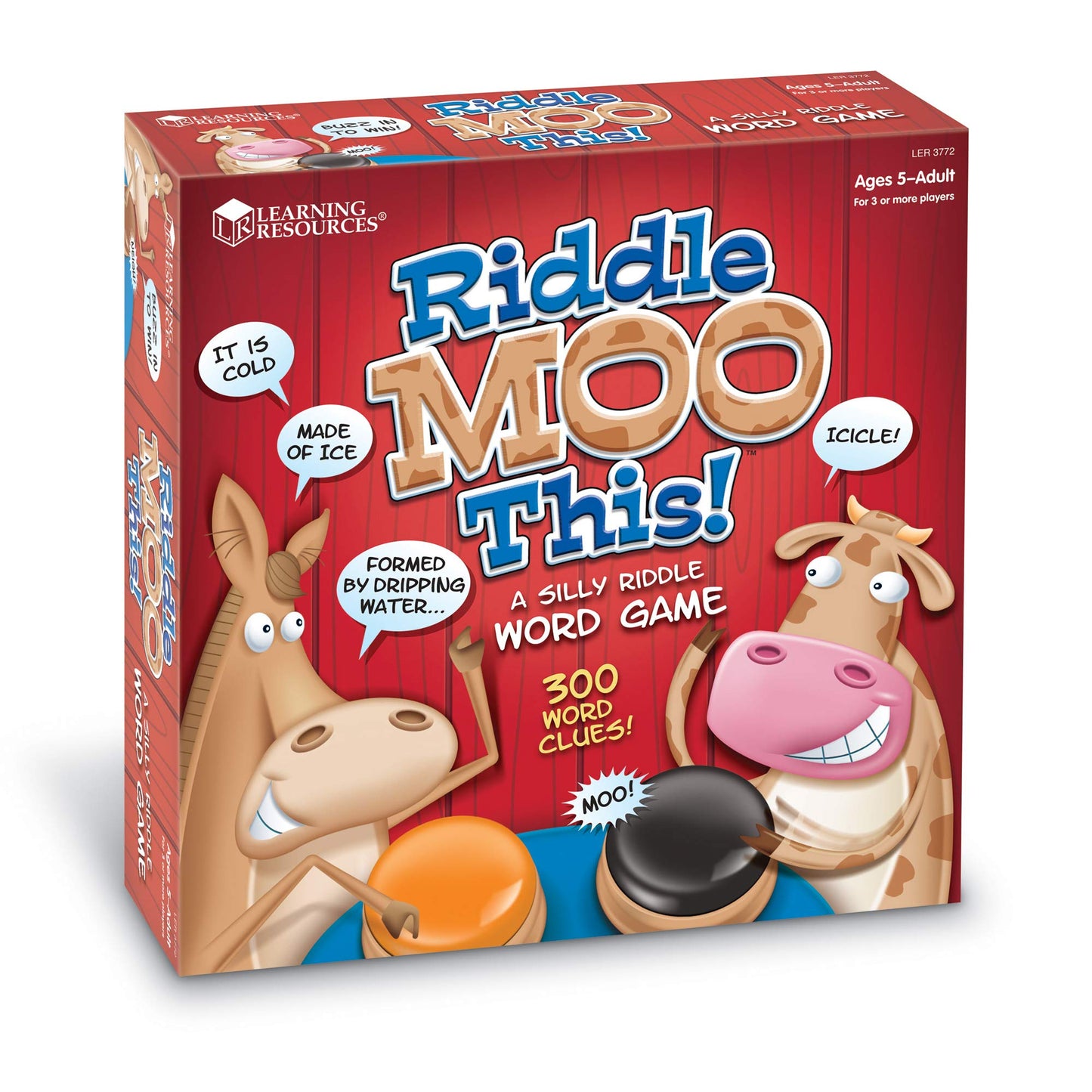 Learning Resources Riddle Moo This - Funny Card Games for Kids and Adults, Classroom Learning Games for Kids 5-7, Guess the Clue Game, Family Night