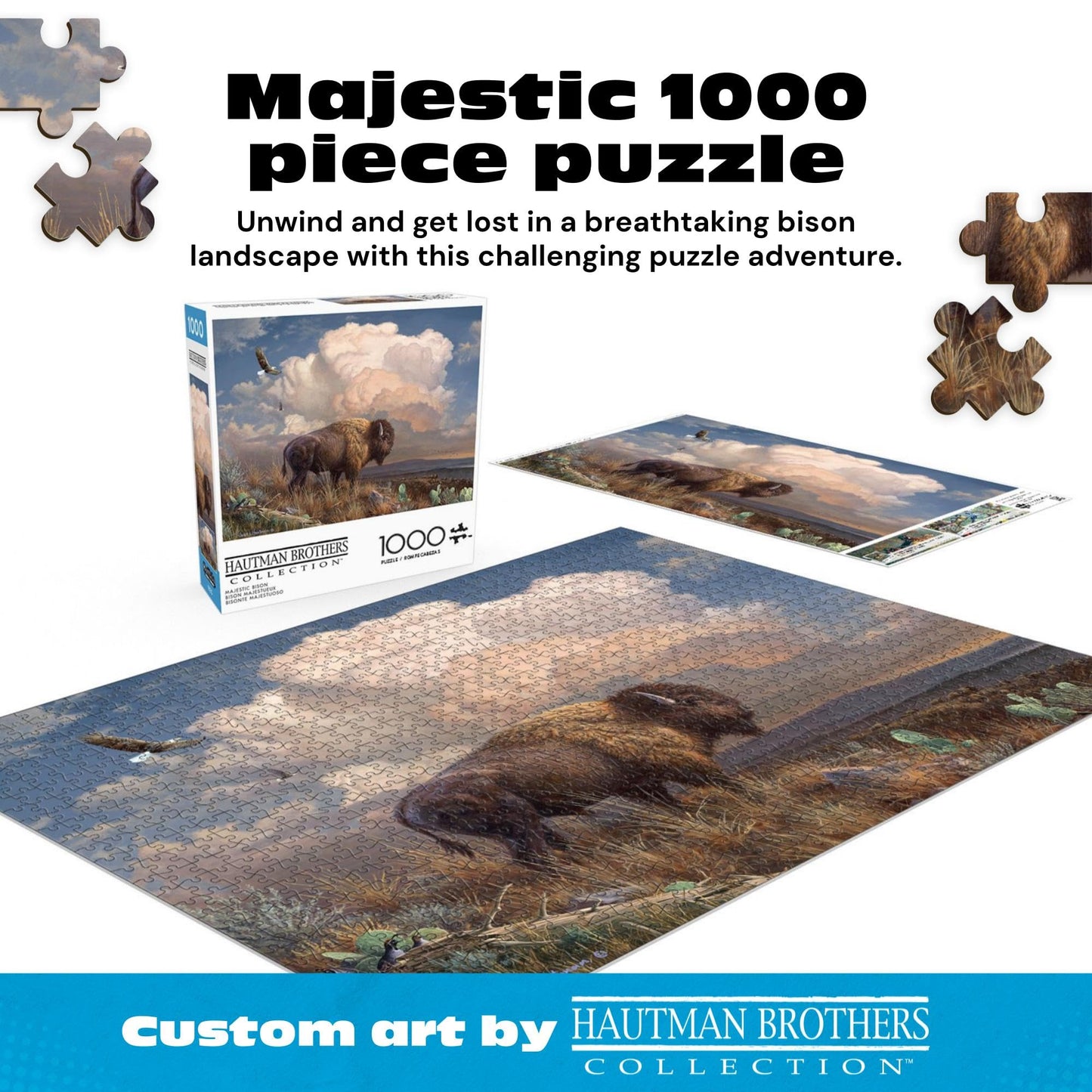 Buffalo Games - Majestic Bison - 1000 Piece Jigsaw Puzzle for Adults