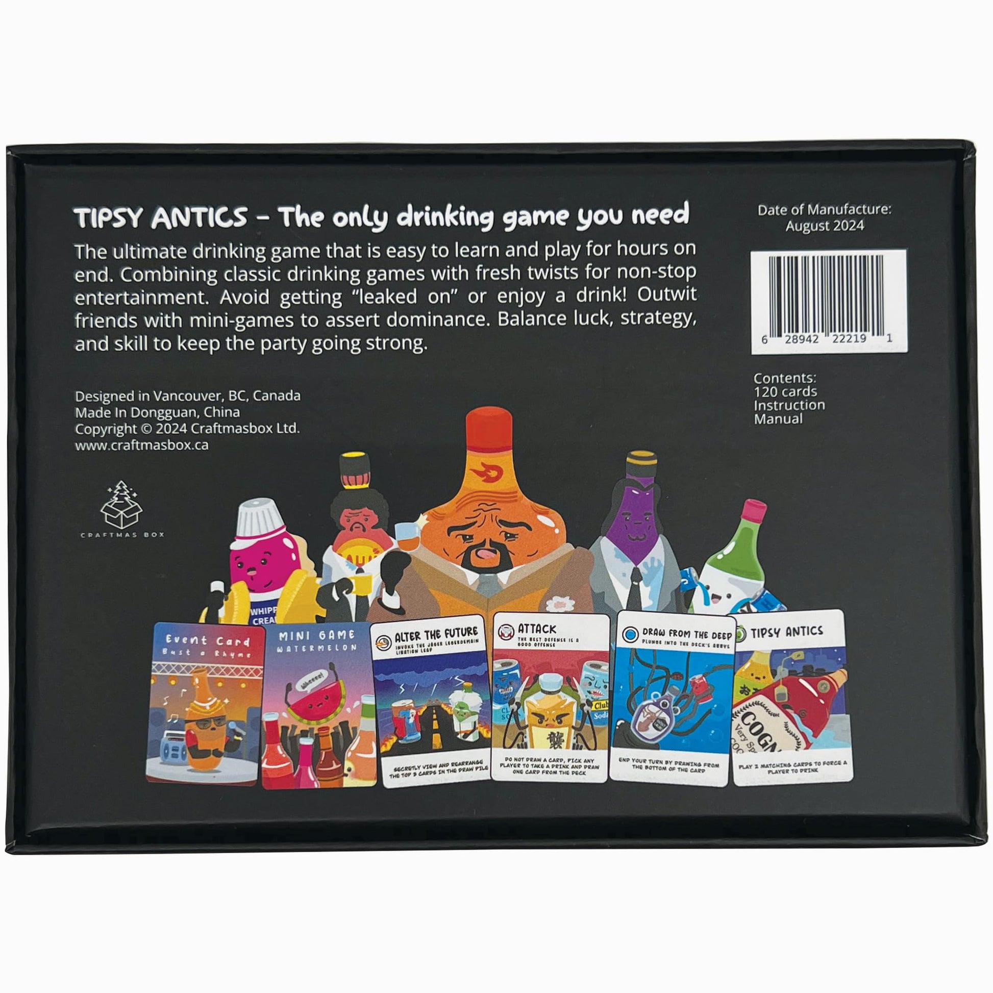 Tipsy Antics: The Drinking Card Game for Adults - Hilarious Party Game for House Parties, Pre-Games & Groups