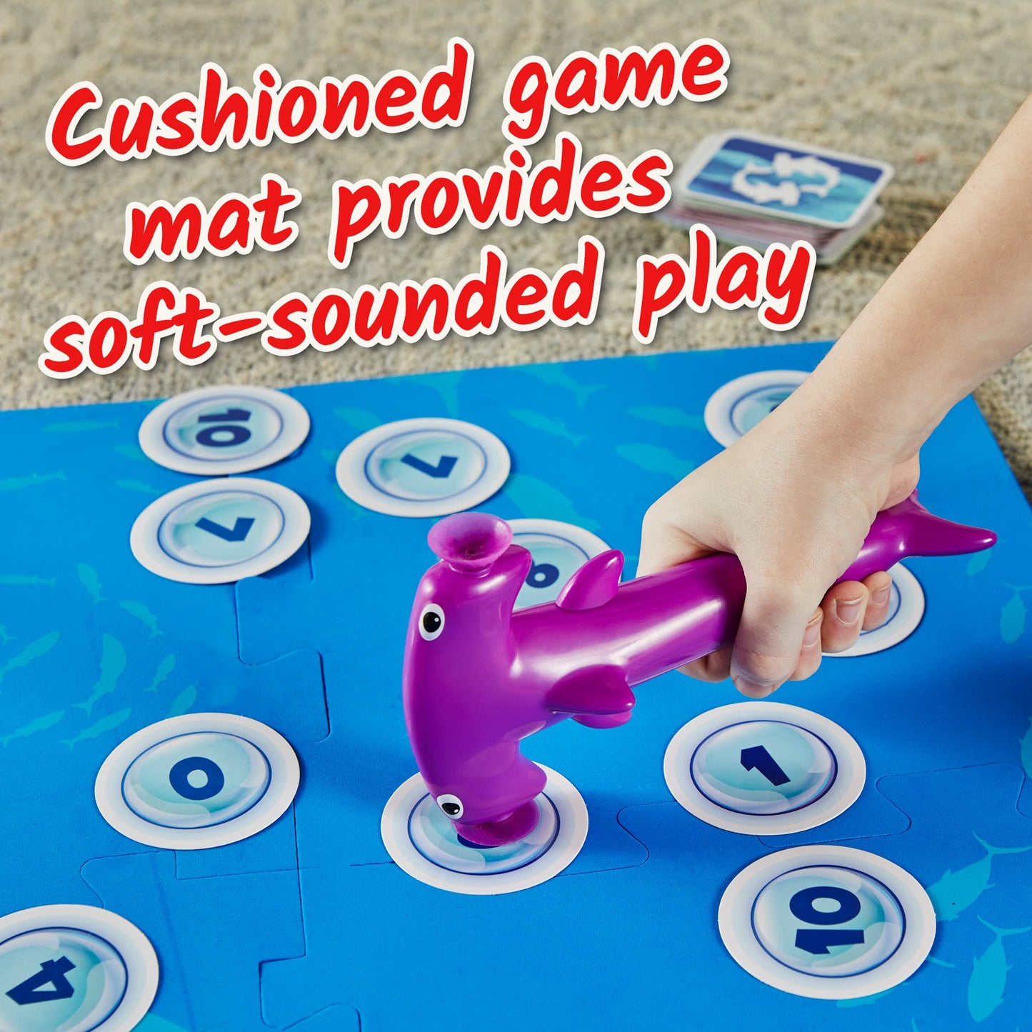 hand2mind Hammerhead Number Hunt! Math Game, Addition and Subtraction Games, Educational Board Games, Fun Games for Family Game Night, Kindergarten
