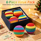 6 Pack Crocheted Footbags Handmade Knitted Balls for Tossing & Kicking Adults and Beginners Vibrant Sports Design for Indoor & Outdoor Play, Party