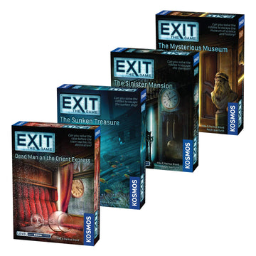 EXIT: The Game 4-Pack Escape Room Bundle | Season 3 | Dead Man on the Orient Express | Sinister Mansion | Sunken Treasure | Mysterious Museum |