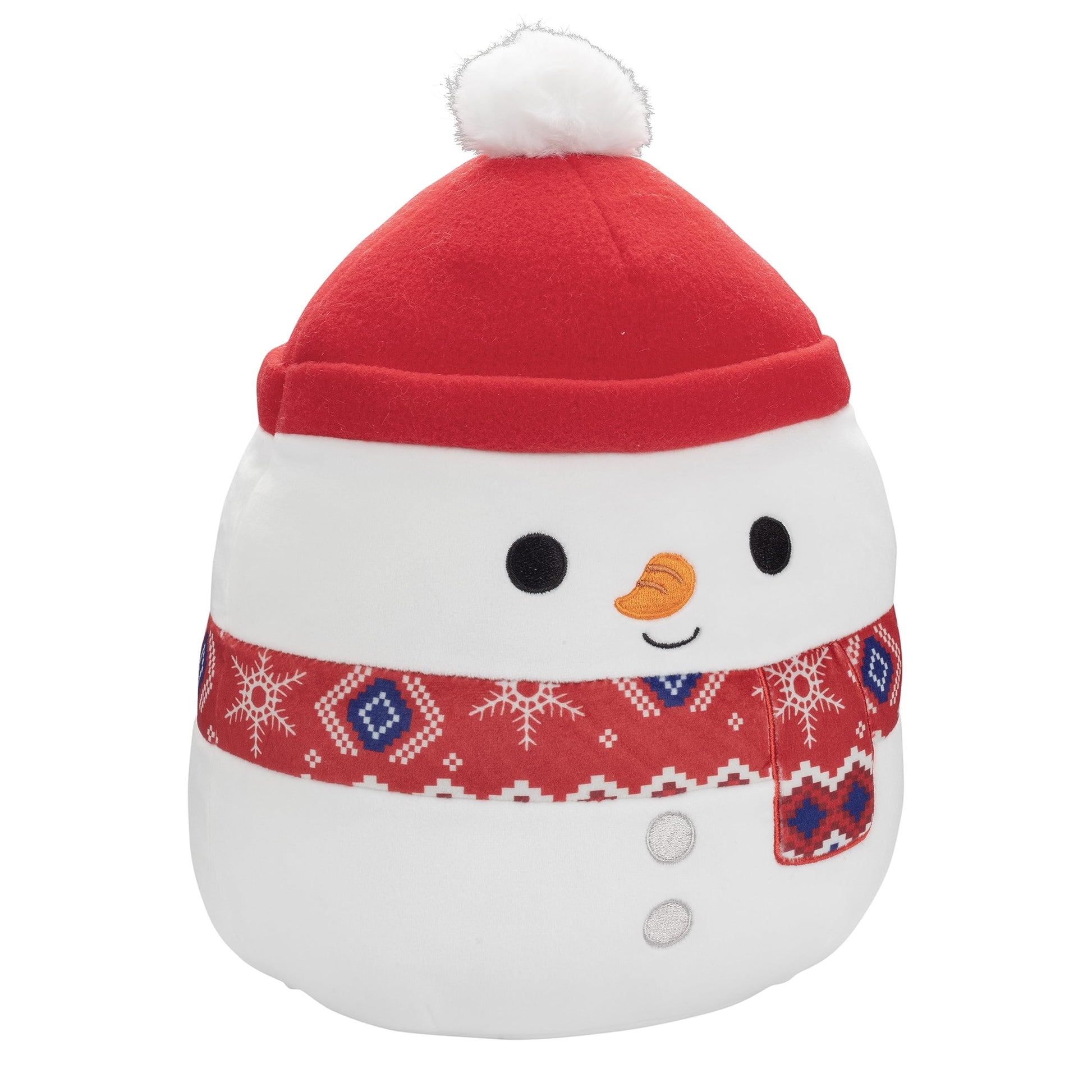 Squishmallows 10-Inch Manny The Snowman - Official Jazwares Plush - Collectible Soft & Squishy Stuffed Animal Toy - Add to Your Squad - Gift for Kids