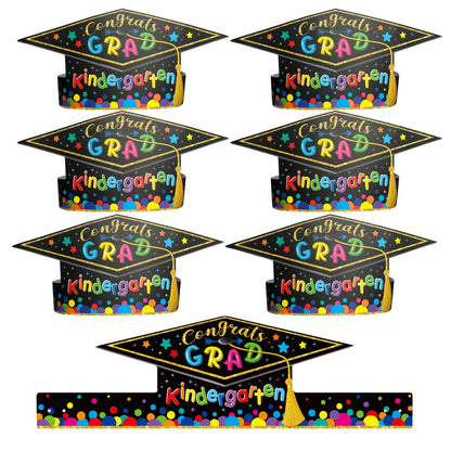 30 Pcs Preschool Paper Graduation Crown for Kids Colorful Adjustable Paper