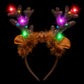 JOYIN Christmas 4PCS Reindeer Headband, Light-Up LED Antlers Reindeer Hat Holiday Headbands for Christmas Party Supplies and Holiday Parties Favors