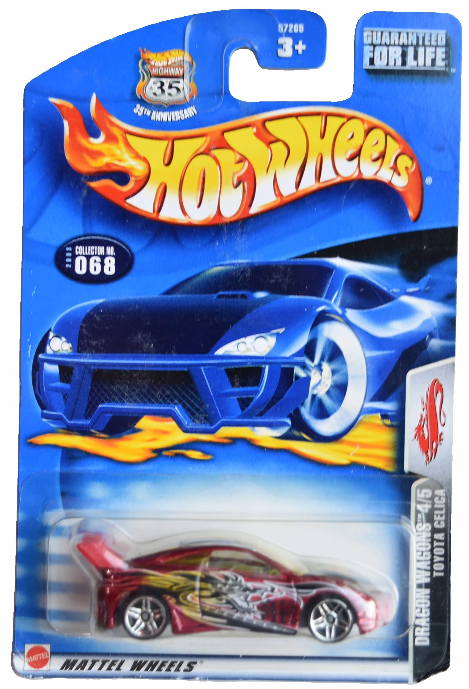 Hot Wheels Toyota Celica, Dragon Wasgons 4/5 - Red - 1:64 Scale - Car - Vehicle - 1970 - 3 Inches - Unisex - Children