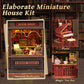 RonmayGift DIY Miniature House Kit, Miniature Dollhouse Kit with Music Box, Mini House Building Kit Book Nook for Adult, Creative Bookshelf Decoration