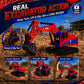 PixelWoW Remote Control Excavator for Kids, RC Construction Excavator with Movable Arm, 2 Rechargeable Batteries and Auto Demo Mode, Birthday Gifts