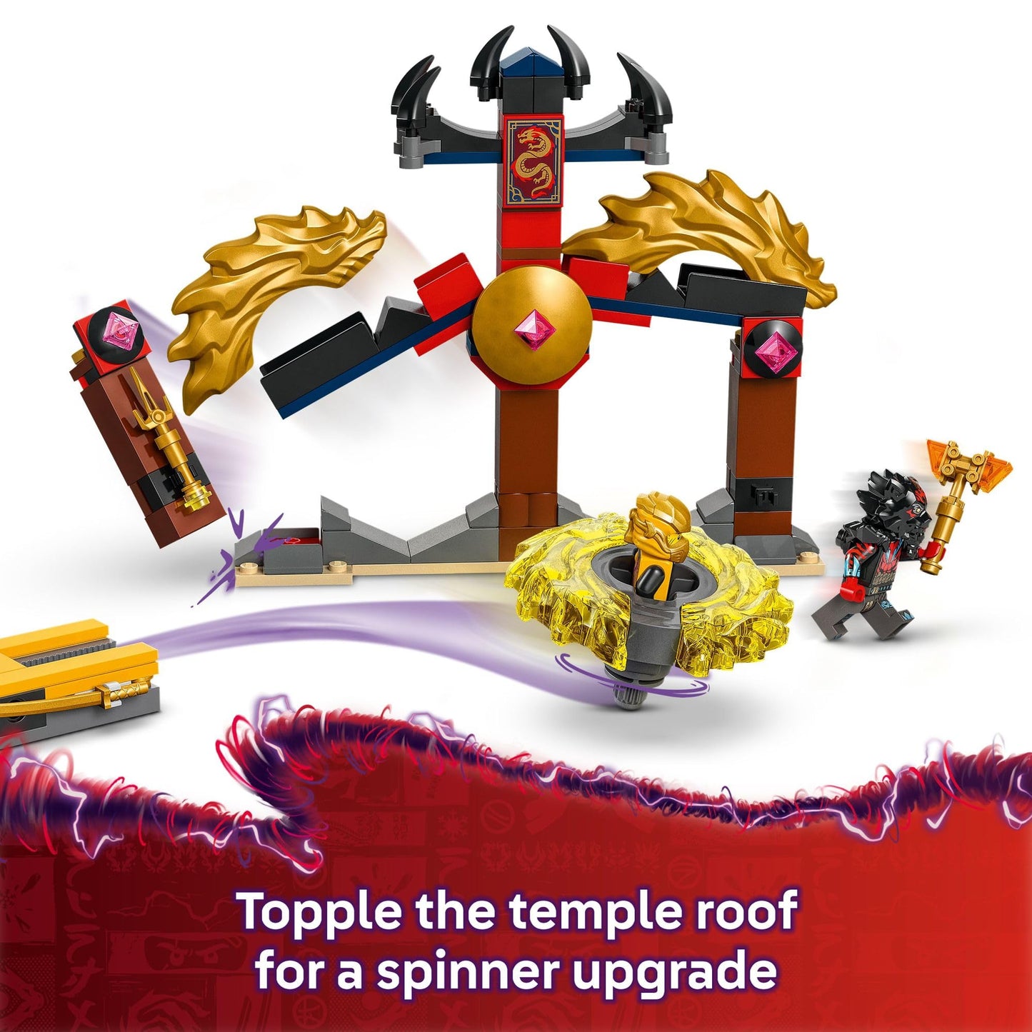 LEGO NINJAGO Dragon Spinjitzu Battle Pack - Spinning Blade Building Toy for Kids, Boys and Girls, Ages 6+ - with 2 Minifigures - Gift Idea