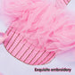 Pink Crown Reborn Baby Dolls Clothes for 20-23 Inch Pure Handmade 2 Pieces Reborn Doll Baby Girl Clothing Set