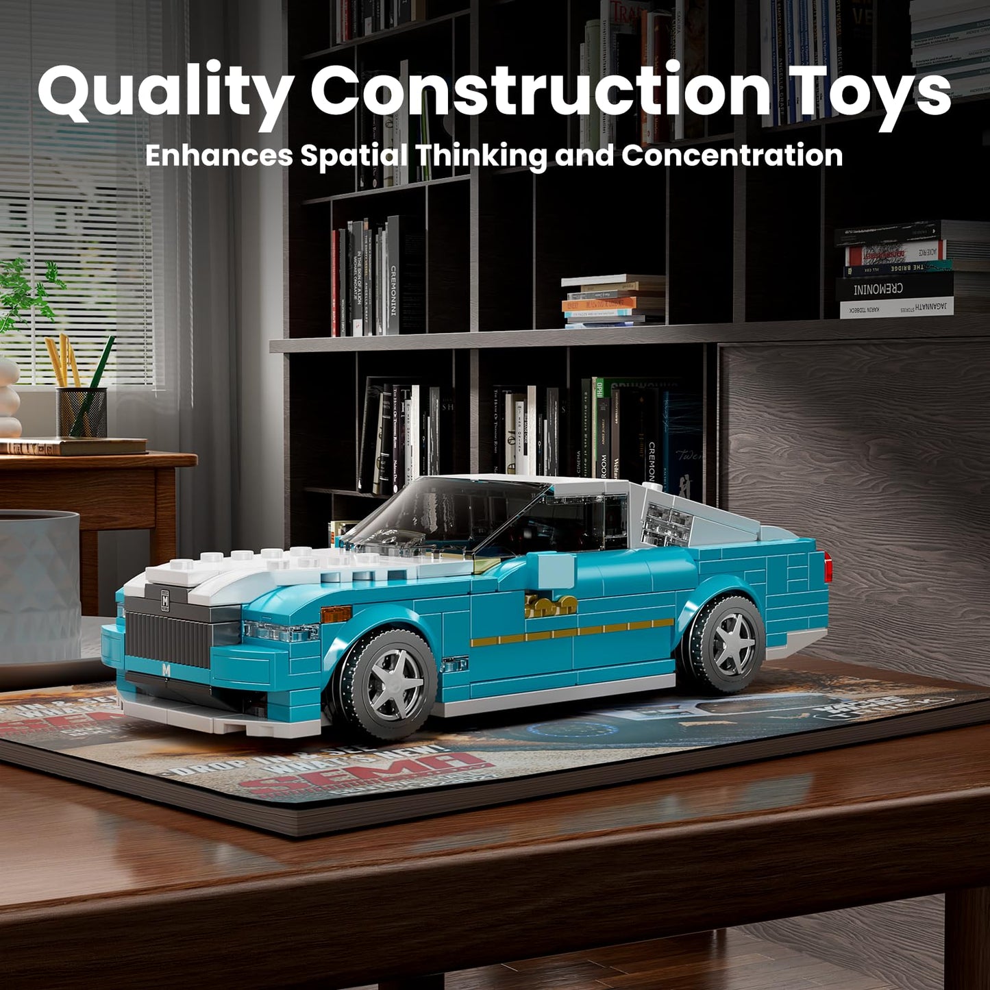 Mould King Speed Champion RR Racing Car Building Kit with Acrylic Display Case, 27071 Collectible Model Car Kits, Building Blocks Kit Racing Toy Cars
