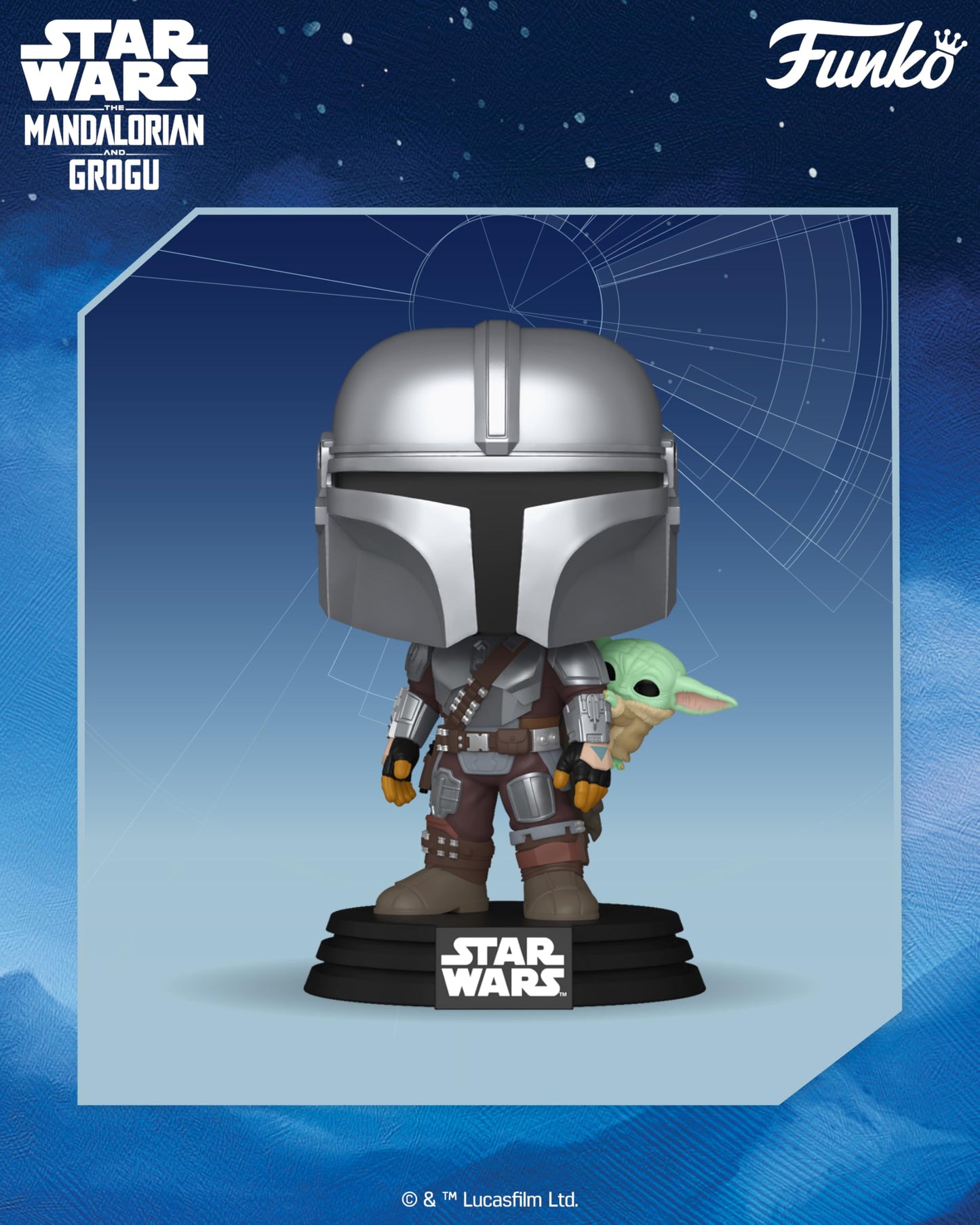 Funko Pop! Star Wars: Mandalorian & Grogu - The Mandalorian with Grogu - Collectable Vinyl Figure - Gift Idea - Official Merchandise - Toys for Kids