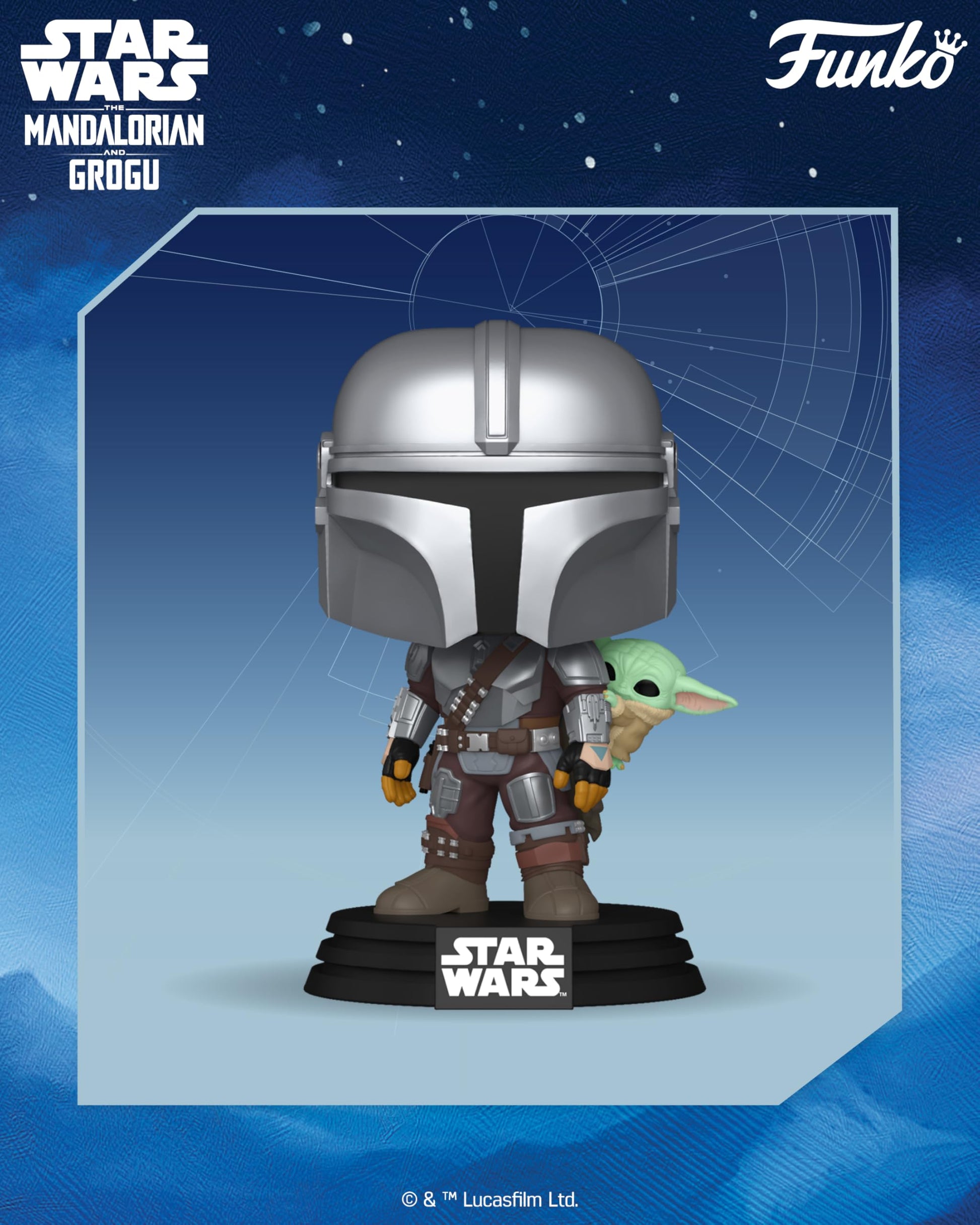 Funko Pop! Star Wars: Mandalorian & Grogu - The Mandalorian with Grogu - Collectable Vinyl Figure - Gift Idea - Official Merchandise - Toys for Kids
