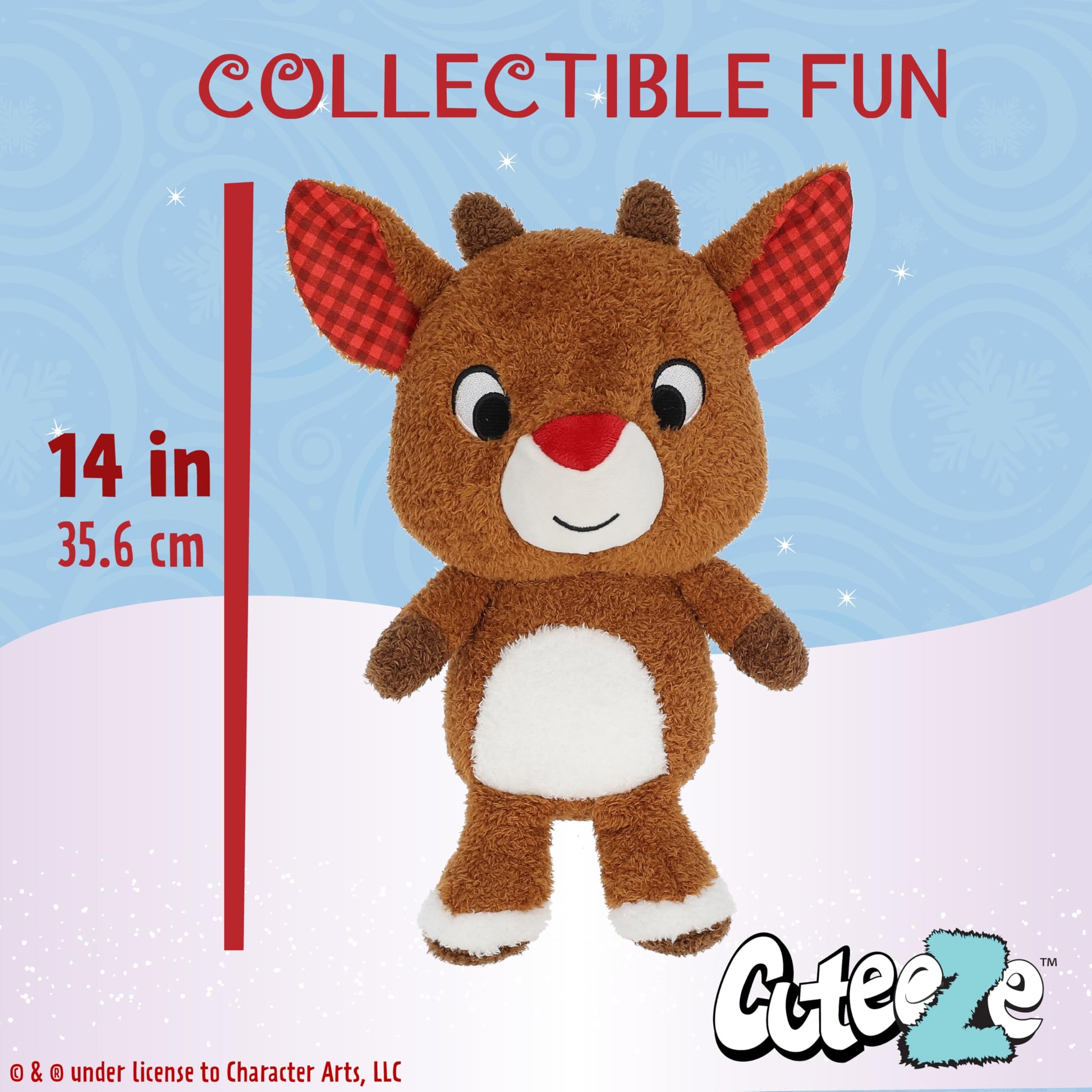 Kids Preferred Rudolph The Red-Nosed Reindeer Cuteeze 12" Christmas Stuffed Animal Plush Toy