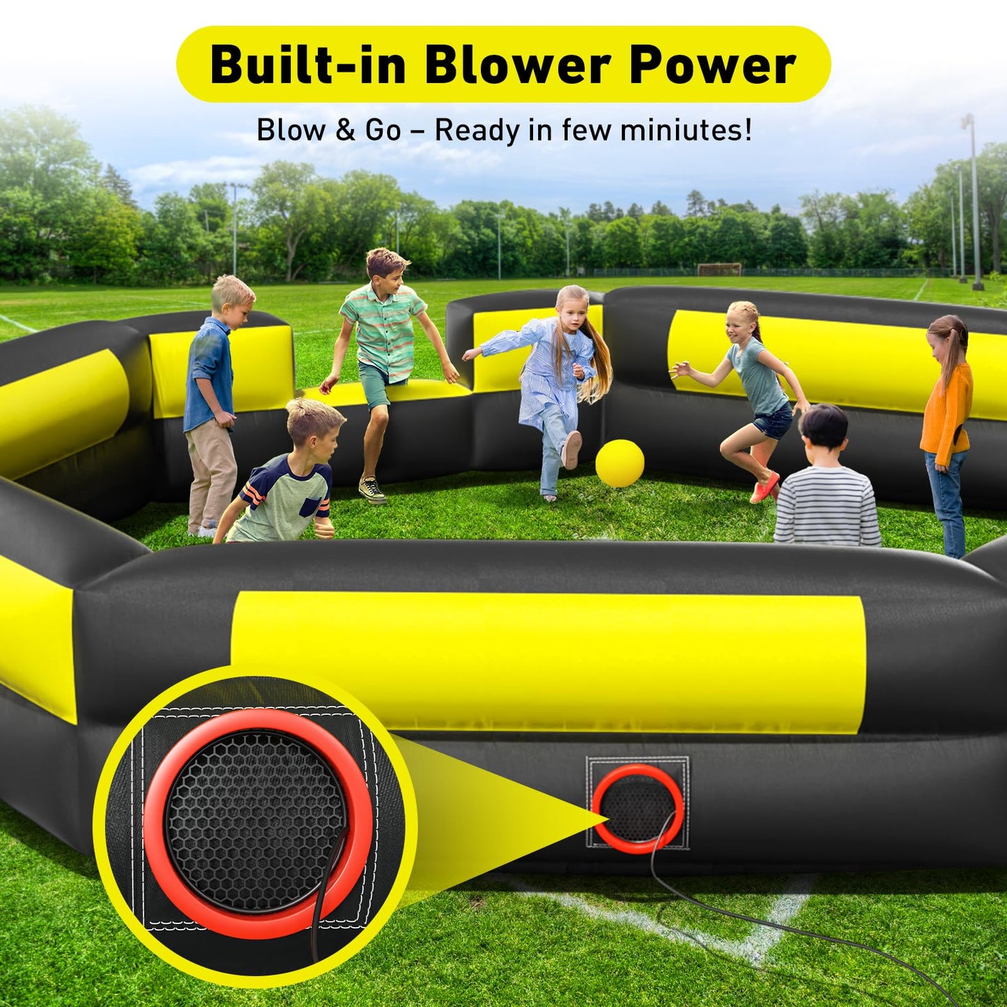 Inflatable Gaga Ball Pit 20FT, Portable Gaga Ball Pit Kit