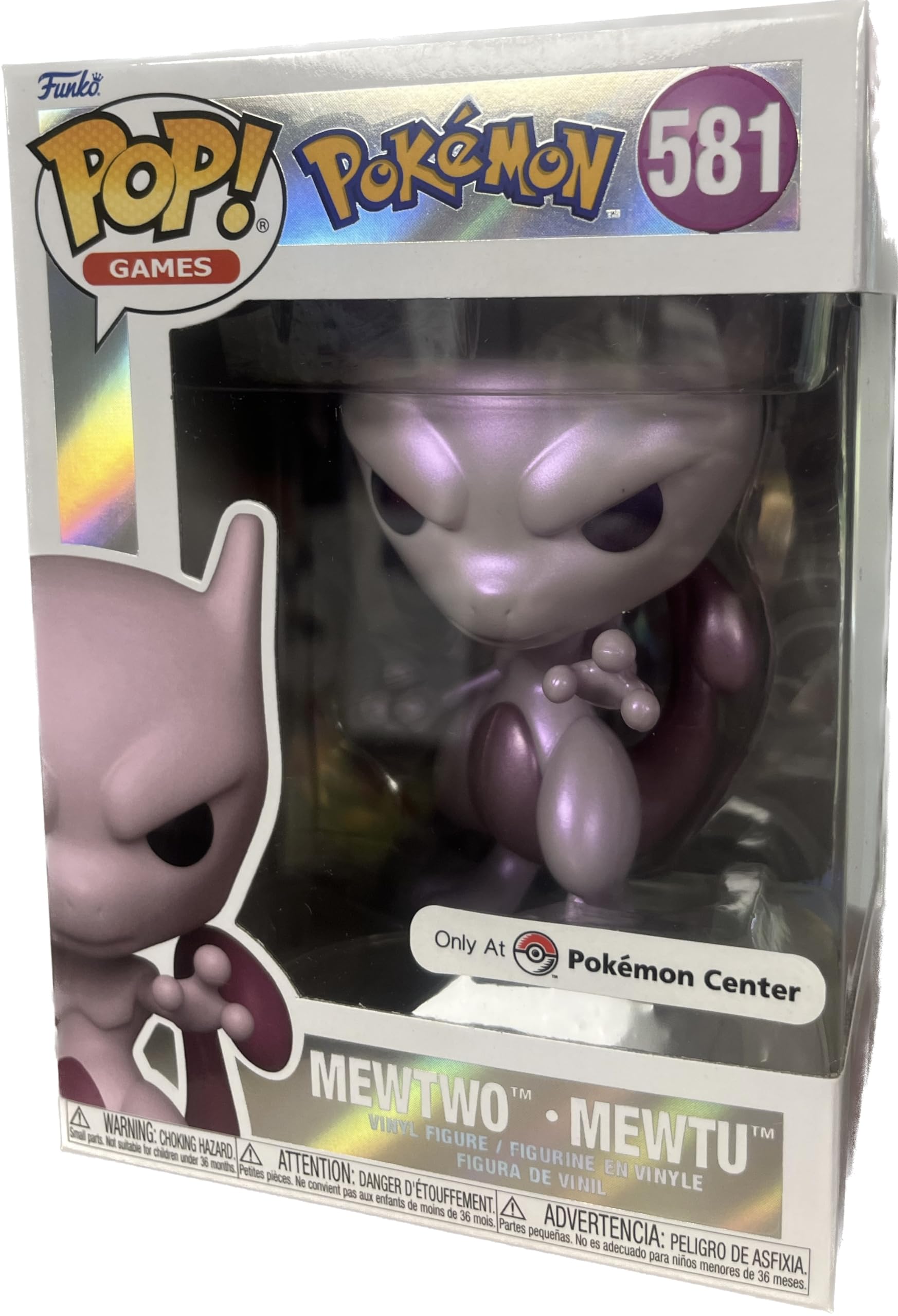 Funko Pop Mewtwo Pearlescent Pokémon Center Exclusive
