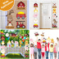 Blulu Farm Animal Themed Party Decorations, Farm Animal Cutouts Banner, Door Signs for Baby Shower Family Reunion Theme Party Supplies