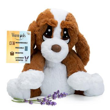Hound Dog - Microwavable & Weighted Plush Stuffed Animal - Heated Plushie for Warmth - Cute, Soft, Cozy Toy for Adults & Children (Boys, Girls