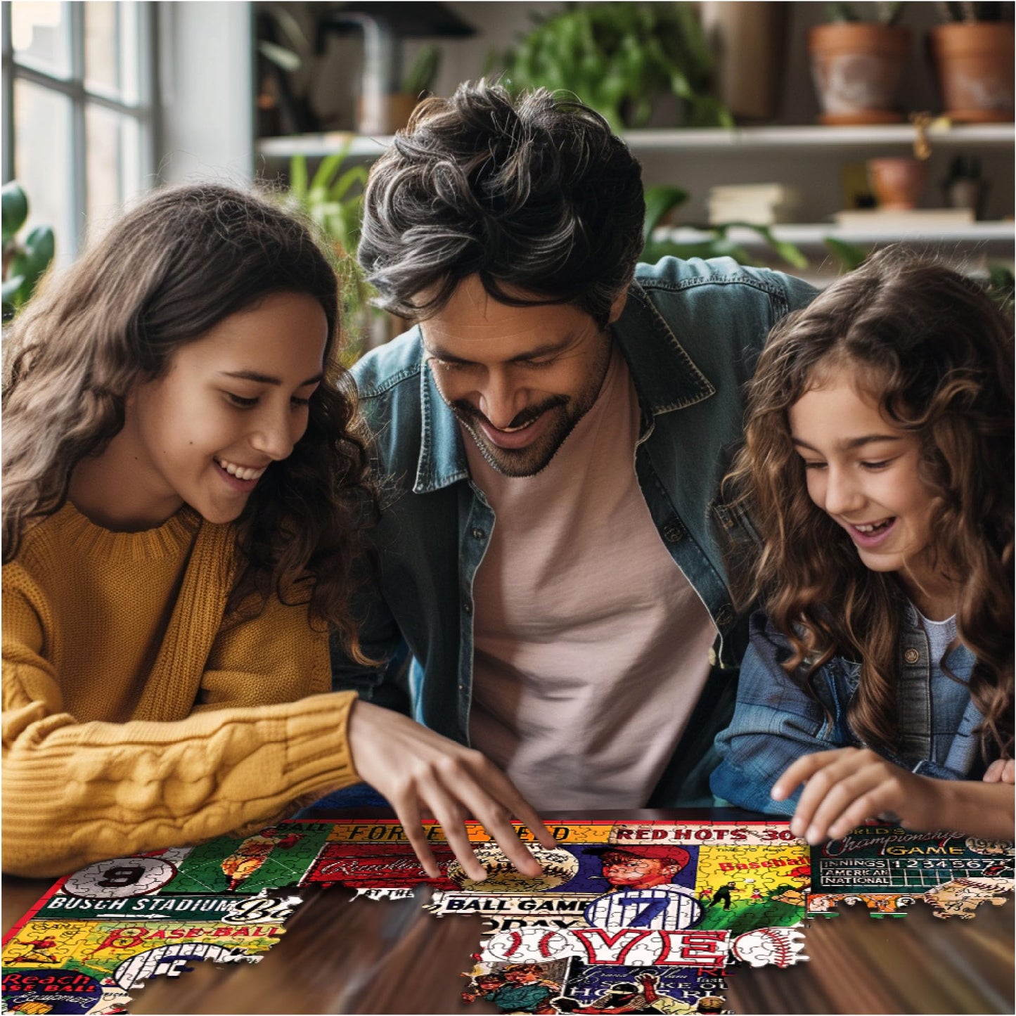 White Mountain 1000 Piece Jigsaw Puzzle Nostalgic Sports, I Love Baseball