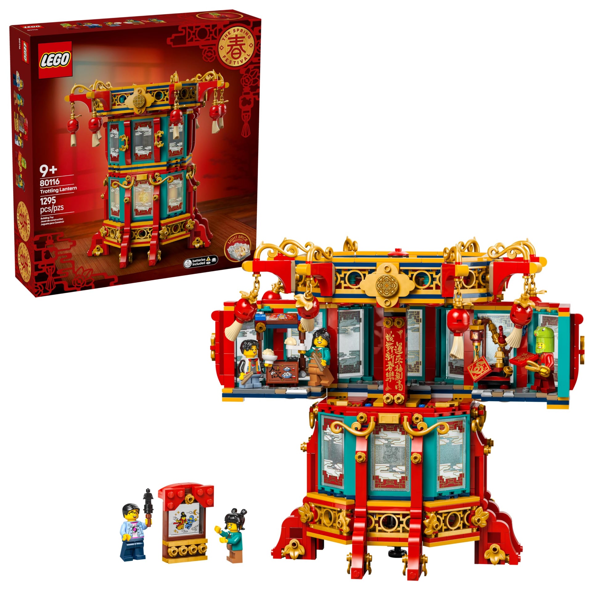 LEGO Spring Festival Trotting Lantern - Learning & Educational Building Toys for Chinese Festival for Kids, Boys & Girls, Ages 9+ - Cultural Gift