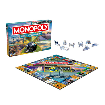 Monopoly Board Game - Jacksonville, FL Edition: 2-6 Players Family Board Games for Kids and Adults, Board Games for Kids 8 and Up, Ideal for Game