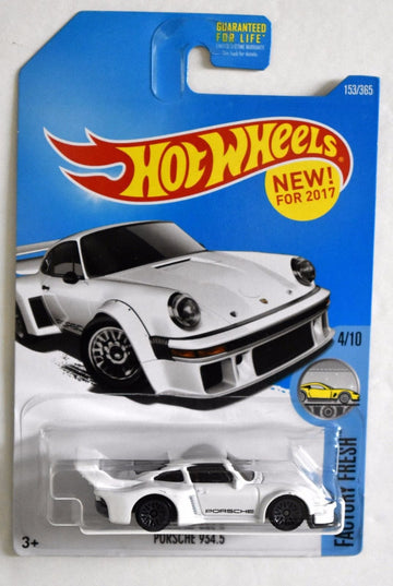 Hot Wheels 2017 Porsche 934.5, White, 1:64 Scale Die-Cast Car, 4/10 in Series, 153/365 in Line, New for 2017