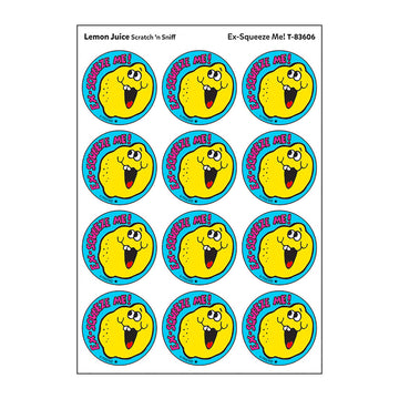 Ex-Squeeze Me!/Lemon Juice Scent Retro Stinky Stickers by TREND; 24/Pack - Authentic 1980s Designs!