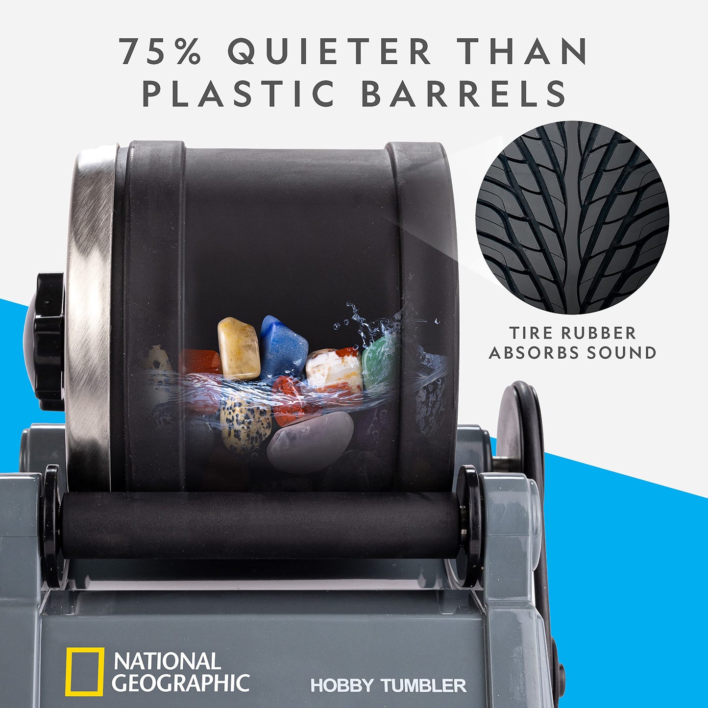 National Geographic Hobby Rock Tumbler Kit for Kids and Adult Beginners