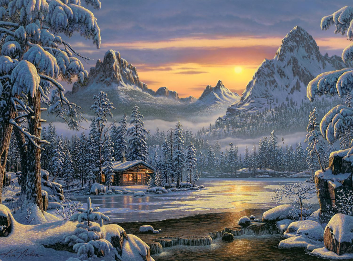 Buffalo Games Kim Norlien Lake Jigsaw Puzzles, 1000 Piece Puzzle for Adults