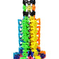 Lux Blox STEAM Inventor Rainbow Colors - 231-Piece Building Set | Patented Snap-Hinge Blocks that Bend & Move | STEM Toy for Kids Ages 6+ | Made in