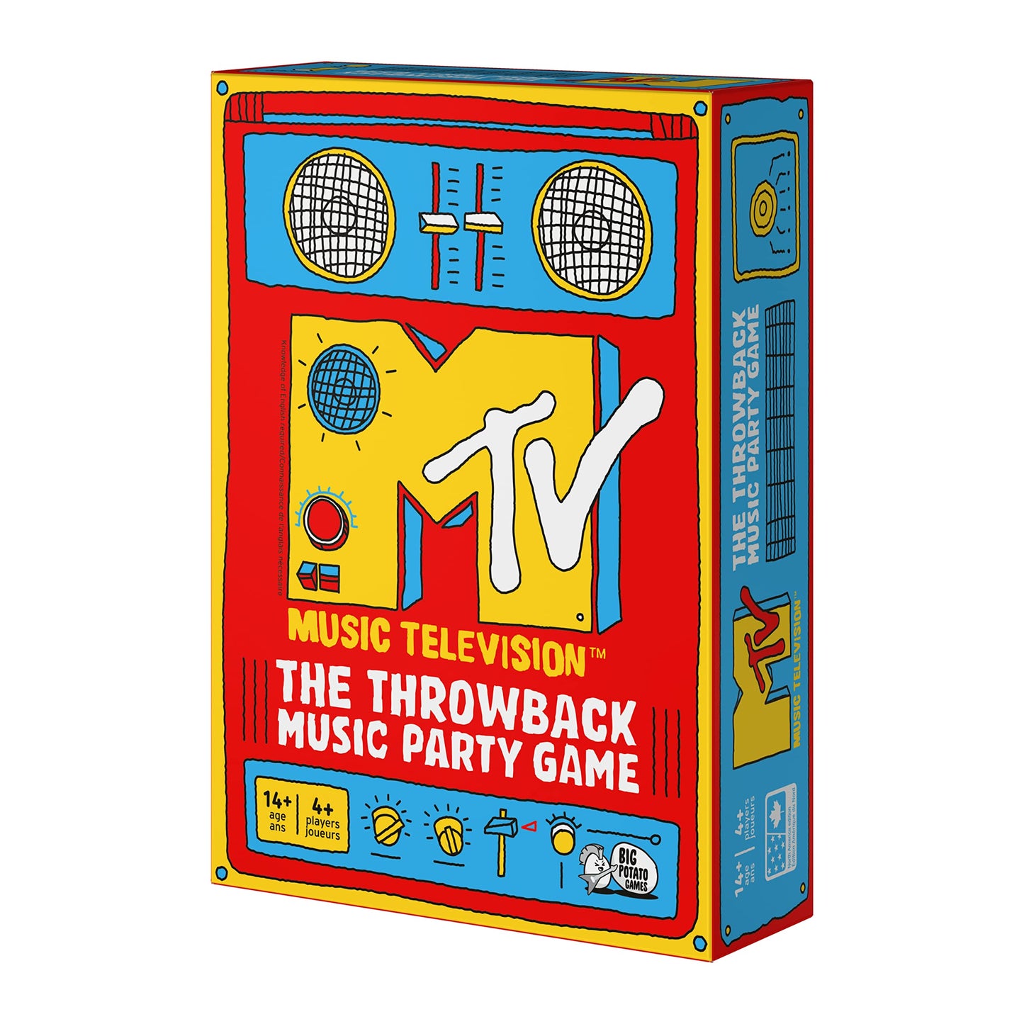 Big Potato MTV Game, The Music Throwback Party Quiz Board Game, for Adults and Teens Ages 14 and up