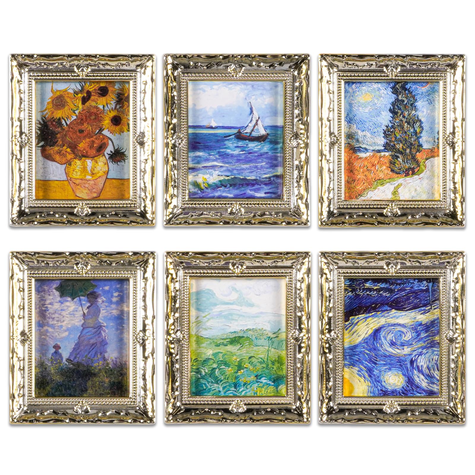JHGCVX Miniature Dollhouse Accessories for Dollhouse Furniture on 1:12 Scale, Dollhouse Picture Frame for Miniature Home Wall Decoration Mural Model