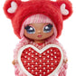 MGA Entertainment Na Na Na Surprise Valentina Moore - Red Teddy Bear-Inspired 7.5" Fashion Doll with Pink Hair, Heart-Shaped Dress and Brush