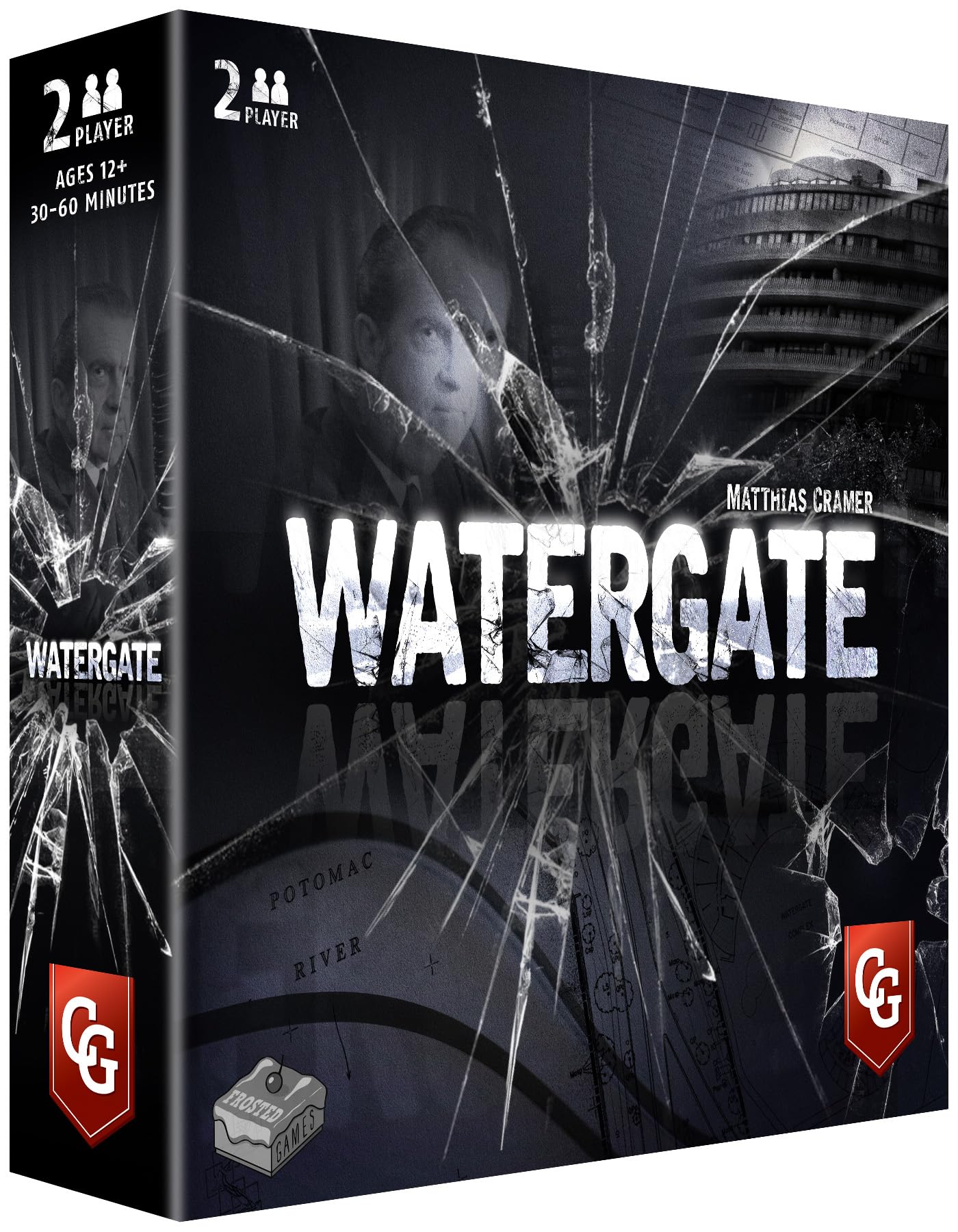 Capstone Games Watergate - 2 Player Strategy Board Game for Adults, Historical Tabletop Game, 30-60 Min Playtime, Ages 12+, Competitive and Tactical